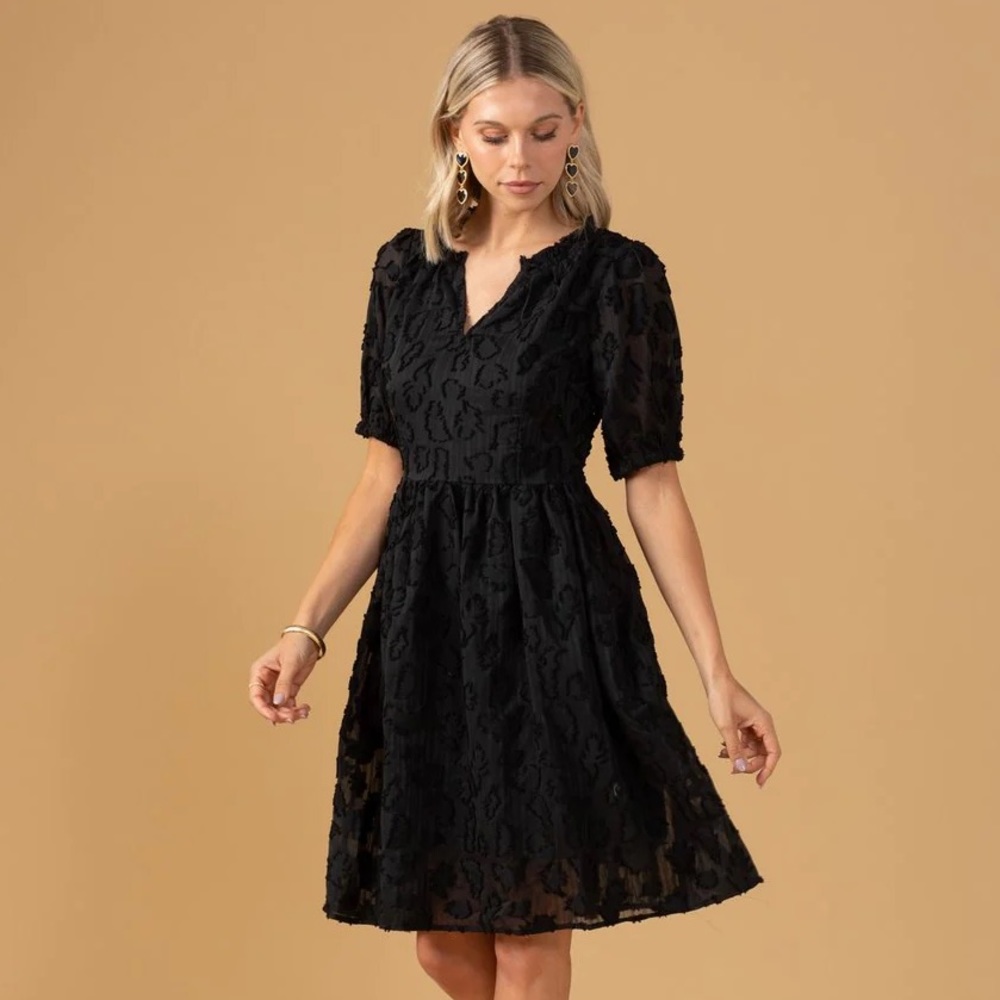NWT Kelley Dress in Black Petal by Abbey Glass